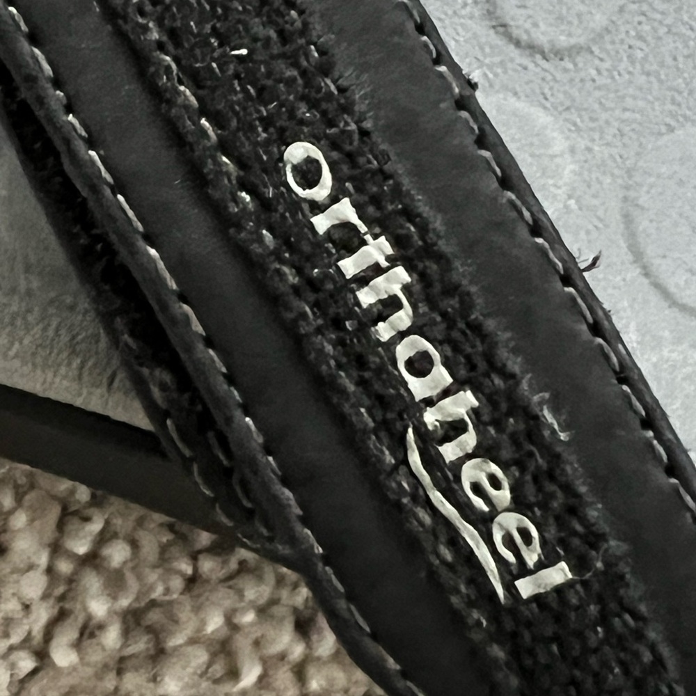 Orthaheel Ryder Flip Flops Men’s 13 Black Gray Arch Support (Now Vionic) NEW - Picture 3 of 5